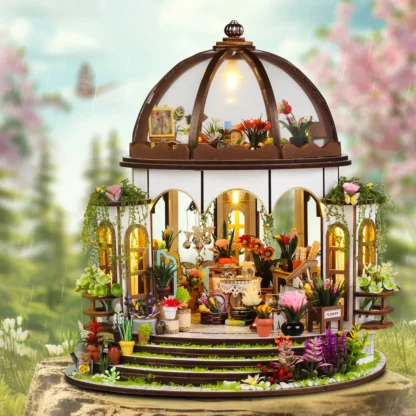 New Diy Wooden Doll House Hanging Garden House Casa Miniature Model Building Kits Dollhouse With Furniture Big Villa Girls Gifts - Image 4