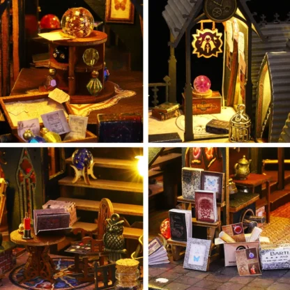 Retro DIY Wooden Magic Doll House Casa Miniature Ornaments Kits With Furniture Home Room Desk Decoration For Adult Handmade Gift - Image 5