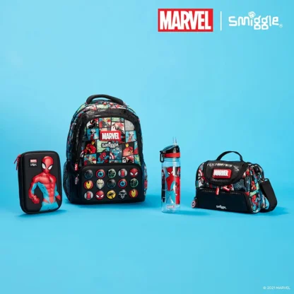 Australian Smilgle Anime Spider Man Backpack For Students Lightweight Lightweight Cute Schoolbags Meal Bags Water Cup Set Gifts - Image 2