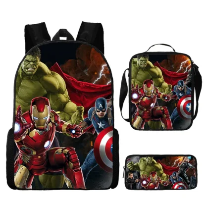 Spiderman Backpacks Super Heroes Student School Bag Cartoon Stereo Kindergarten Backpack Children's Travel Bag Gift - Image 5