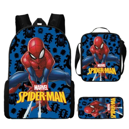 Spiderman Backpacks Super Heroes Student School Bag Cartoon Stereo Kindergarten Backpack Children's Travel Bag Gift - Image 3