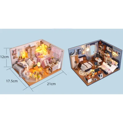 New Year Christmas Gifts Doll House DIY Miniature Dollhouse Toy Furnitures Houses Toys for Childred Birthday Gifts - Image 2