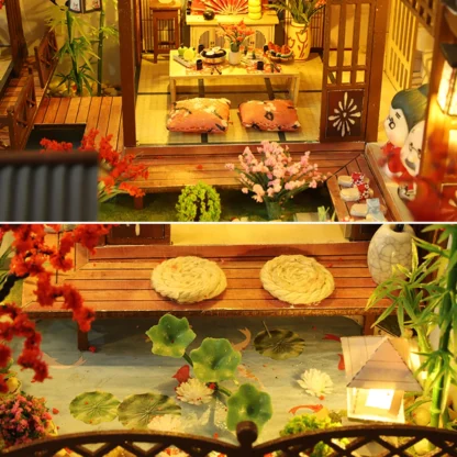 Japanese Simulated Villa DIY Dollhouse Kit Chinese Style Architecture DIY Miniature Furniture Model Home Decoration Toys Gifts - Image 3