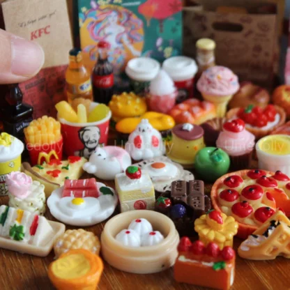 1:6 Scale Miniature Dollhouse Food Supermarket Mini Snack Simulation Cake Wine Drink for Blyth Barbies Doll Accessories Toy - Image 6