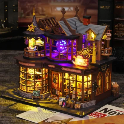 Diy Wooden Magic House Casa Doll Houses Miniature Building Kit Dollhouse With Furniture Led Lights For Girls Birthday Gifts - Image 3