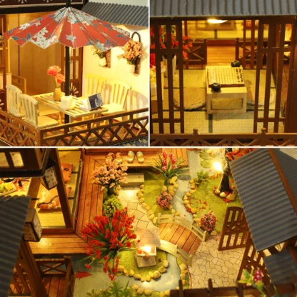 Japanese Simulated Villa DIY Dollhouse Kit Chinese Style Architecture DIY Miniature Furniture Model Home Decoration Toys Gifts - Image 4