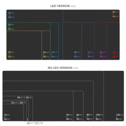 LED Light Mousepad RGB Keyboard Cover Desk-mat Colorful Surface Mouse Pad Waterproof Multi-size World Computer Gamer CS Dota - Image 6