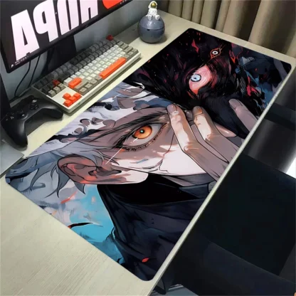 Anime Jujutsu Kaisen Mouse Pad Gojo Satoru Large Gaming Mousepad Gamer Company Keyboard Mouse Mats Computer Desk Mat Big Carpet - Image 2