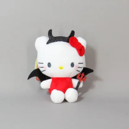 10cm Halloween Kawaii Sanrio Plush Keychain Cartoon Kuromi MyMelody Halloween Stuffed Doll Keyring Accessories Birthday Gift Toy - Image 4