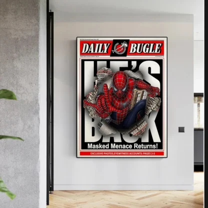 Disney Superhero Funny Spiderman Poster And Print HE'S BACK Canvas Painting Comic Wall Art Living Room Home Decor Gift - Image 4