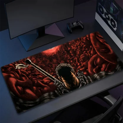 Hot-blooded Anime Berserk Mousepad HD Printing Computer Gamers Locking Edge Non-slip Mouse Pad XXL90x40cm Keyboard PC Desk Pad - Image 6