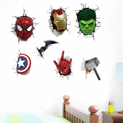 MINISO Cartoon Avengers DIY Wall Stickers For Kids Room Marvel Superhero Movie Poster Living Room Boy Bedroom Wall Decoration - Image 4