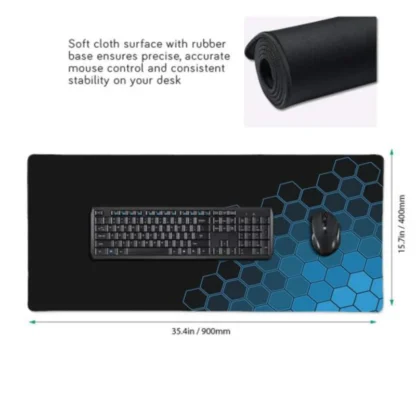 Geometric Gaming Accessories Mousepad Computer Laptop Gamer Extended Mouse Mats Large Anime Mouse Pad Rubber Keyboards Table Mat - Image 2