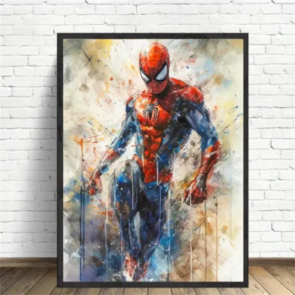 Deadpool Anime Poster Canvas Marvel Iron Man Figure Painting Marvel Portrait Wall Art Print Picture Captain America Home Decor - Image 5