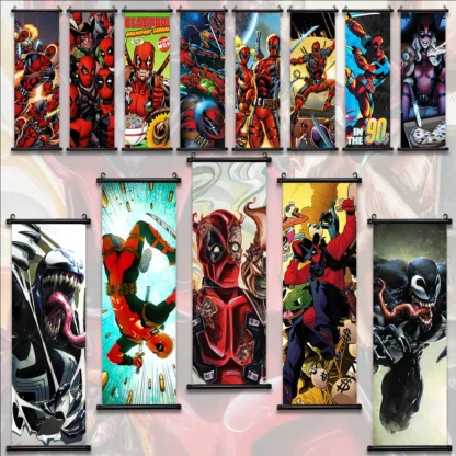 Marvel D-Deadpool Wallpaper Wall Artwork Canvas Painting Print Decor Home Decoration Art Gift ComputerRoom Hanging Scroll Poster