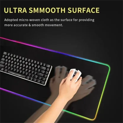 RGB Gamer Keyboard Mouse Pad F-Fortnite Cartoon Table Pad Large Size LED Glowing Mice Mat Rubber Game Computer Non-slip Mausepad - Image 6