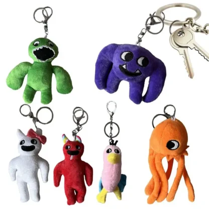 6pcs Garden BanBan Plush Keychains Monsters Doll Charm Key Chain Plush Toy Women Bag Pendant Car Key Ring Children Birthday Gift - Image 3