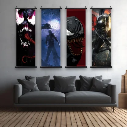 Marvel Movie Venom Hanging Scroll Poster Wall Artwork Canvas Painting Print Home Decoration Decor The Avengers HD Wallpaper Gift - Image 2