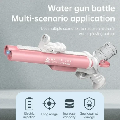 Electric Shotgun Water Pistol Toy Fully Automatic Water Gun Continuous Squirt Spray Blaster Summer Pool Beach Toy for Kids Adult - Image 2