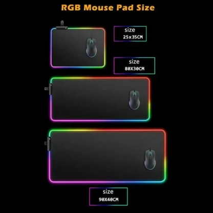 LED Gaming Mousepads Anime Tokyo Ghoul Large Desk Mat PC Gamer XXL Mousepad RGB Mouse Pad Luminous Mouse Mice Mat With Backlight - Image 6