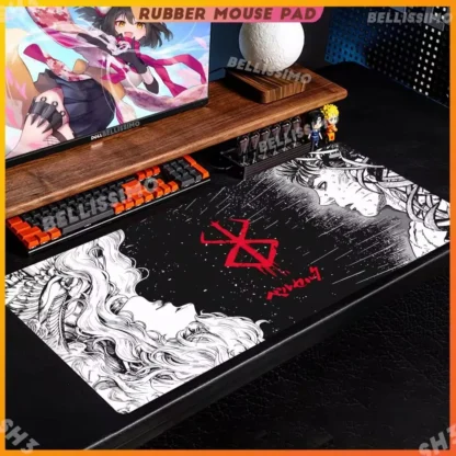 Guts sword in berserk Mouse Mat Computer Accessories Big Keyboard Laptop Padmouse Berserk Guts Gamer Gaming Mouse Pad Speed Desk