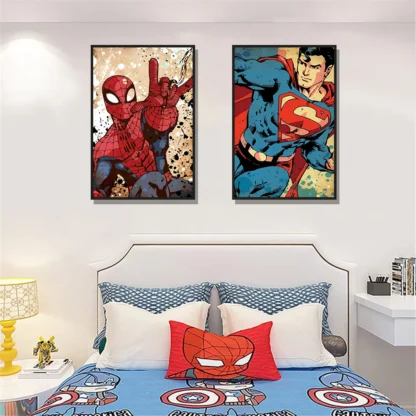 HOT Toys Spider Man Canvas Poster Marvel Hero Decor Iron Man Batman Hulk Mural Modern Home Decoration Gift - Image 3