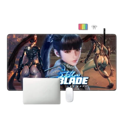 Mouse Pad Large rubber mouse pad with lock edge computer gamer HD Stellar Blade printing desk pad keyboard pad - Image 3