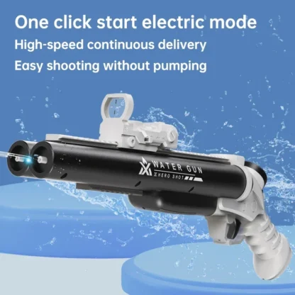 Electric Shotgun Water Pistol Toy Fully Automatic Water Gun Continuous Squirt Spray Blaster Summer Pool Beach Toy for Kids Adult