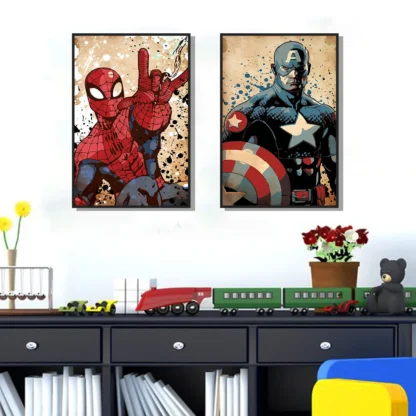 HOT Toys Spider Man Canvas Poster Marvel Hero Decor Iron Man Batman Hulk Mural Modern Home Decoration Gift - Image 2