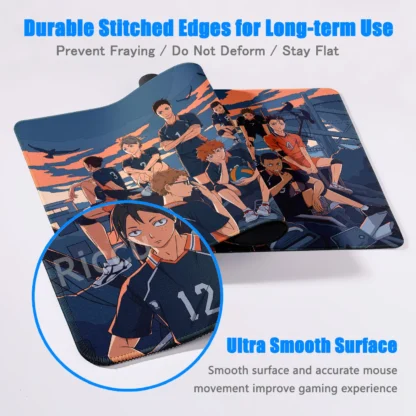 XXL Laptop Carpet Mouse Pad Anime Haikyuu Manga 900x400mm Keyboard Office Rubber Deskmat Game Anti Slip HD Printing Mousepad DIY - Image 4