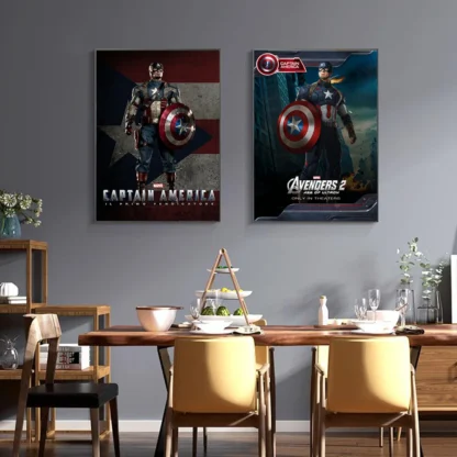 MINISO Marvel Superheroes Avengers Captain America Series Home Decor Art Posters Kids Room Wall Mural Canvas Painting HD Prints - Image 5