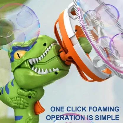 Electric Dinosaur Bubble Gun Automatic Blowing Large Soap Handheld Bubble Machine Kids Toys Birthday Party Outdoor Wedding Prop - Image 2