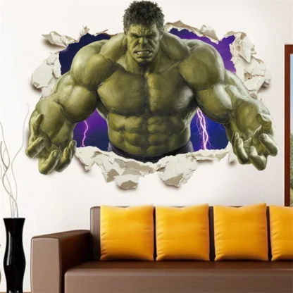 3D Stereoscopic Effect Avengers Wall Stickers For Kids Room Marvel Superhero Movie Poster Living Room Bedroom Wall Decoration - Image 4