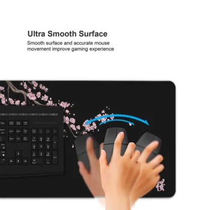 Japan Cherry Blossom Mouse Pad Gray Laptops Gaming Deskmat Sakura Mousepad Anime Office Carpet Gamer Keyboard Computer Desks - Image 5