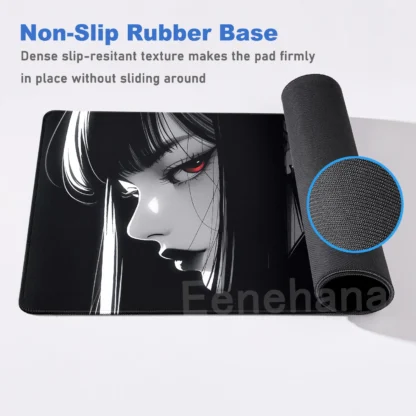 Devil Mask Rubber Mousepad Anime Goth Girls Gaming Mouse Mat Gamer Locking Edge Computer Mouse Pad Big Office HD Print Desk Mat - Image 5