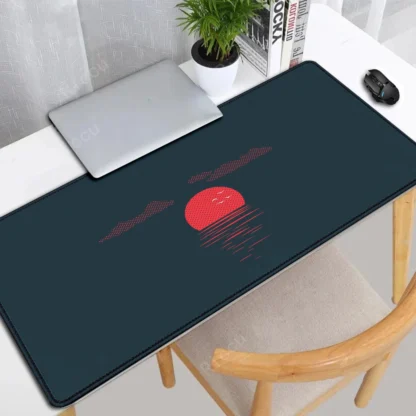 Koi Yinyang scenery mouse pad Large teclado mausepad Xxl Deskmat Gray Keyboard Mouse Mat 1000x500 Carpet Extended Pad for Office - Image 3