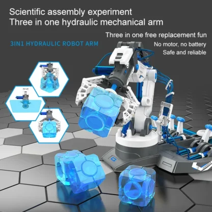 3In1 Diy Robot Arm Kids Toy Science Experiment Technology Game Plstic Model Kit Stem Educational Toys Children Gift Novelty Toy - Image 2