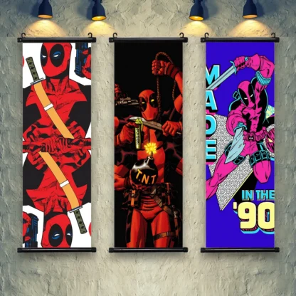 Marvel D-Deadpool Wallpaper Wall Artwork Canvas Painting Print Decor Home Decoration Art Gift ComputerRoom Hanging Scroll Poster - Image 3