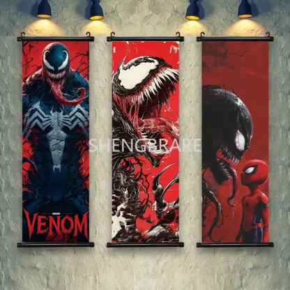 Marvel Movie Venom Poster Wall Artwork Canvas Painting Print Home Decoration Hanging Scroll Decor The Avengers HD Wallpaper Gift - Image 3