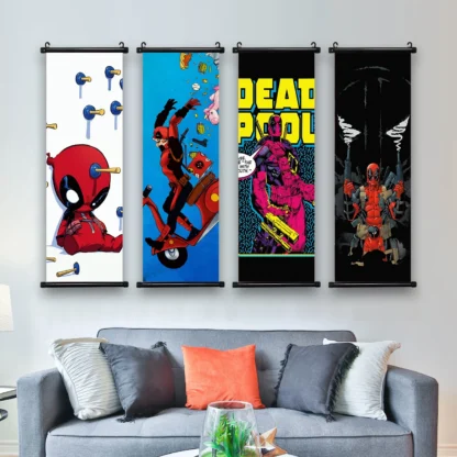 Marvel D-Deadpool Wallpaper Wall Artwork Canvas Painting Print Decor Home Decoration Art Gift ComputerRoom Hanging Scroll Poster - Image 2