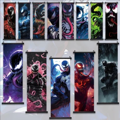 Marvel Movie Venom Hanging Scroll Poster Wall Artwork Canvas Painting Print Home Decoration Decor The Avengers HD Wallpaper Gift