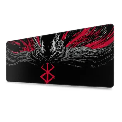 Guts sword in berserk Mouse Mat Berserk Guts Gamer Gaming Mouse Pad Computer Accessories Big Keyboard Laptop Padmouse Speed Desk - Image 2