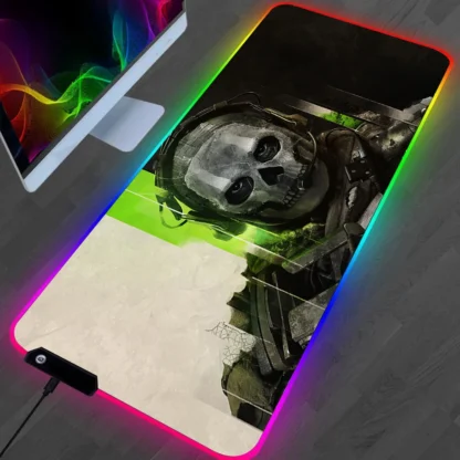 Call Of Duty LED Gaming Mousepads Large Desk Mat PC Gamer RGB Mouse Pad Luminous XXL Mice Mats With Backlight