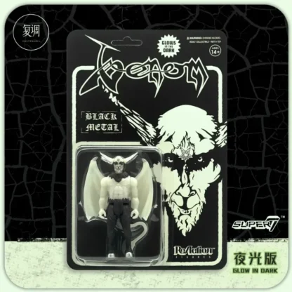 Super7 ReAction Figure Glow in Dark Biack Metal Music Hard Rock Toy Doll Collectible Halloween Boy Gift - Image 2