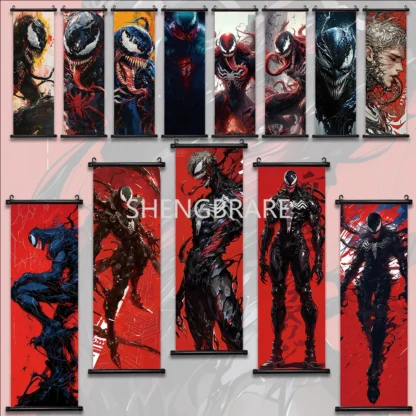 Marvel Movie Venom Poster Wall Artwork Canvas Painting Print Home Decoration Hanging Scroll Decor The Avengers HD Wallpaper Gift