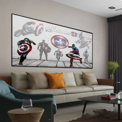 MINISO Marvel Superheroes Avengers Captain America Series Home Decor Art Posters Kids Room Wall Mural Canvas Painting HD Prints - Image 6