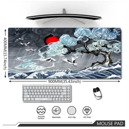 Chinese Style Computer Mouse Pad Gaming Accessories Mause Pad Mause Carpet Deskmat Keyboard Pad коврики для мыши Mausepad - Image 3