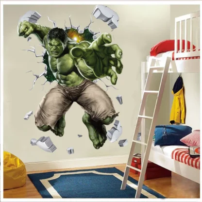 3D Stereoscopic Effect Avengers Wall Stickers For Kids Room Marvel Superhero Movie Poster Living Room Bedroom Wall Decoration - Image 2