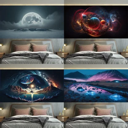 Starry Night Scene Wall Decor Tapestry Home Living Room Tapestry