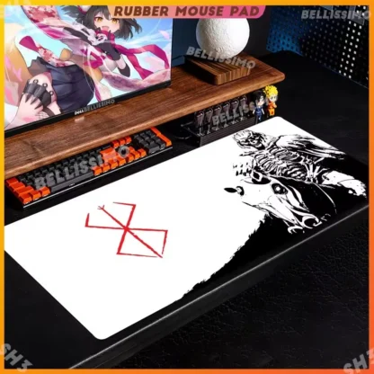 Guts sword in berserk Mouse Mat Computer Accessories Big Keyboard Laptop Padmouse Berserk Guts Gamer Gaming Mouse Pad Speed Desk - Image 2